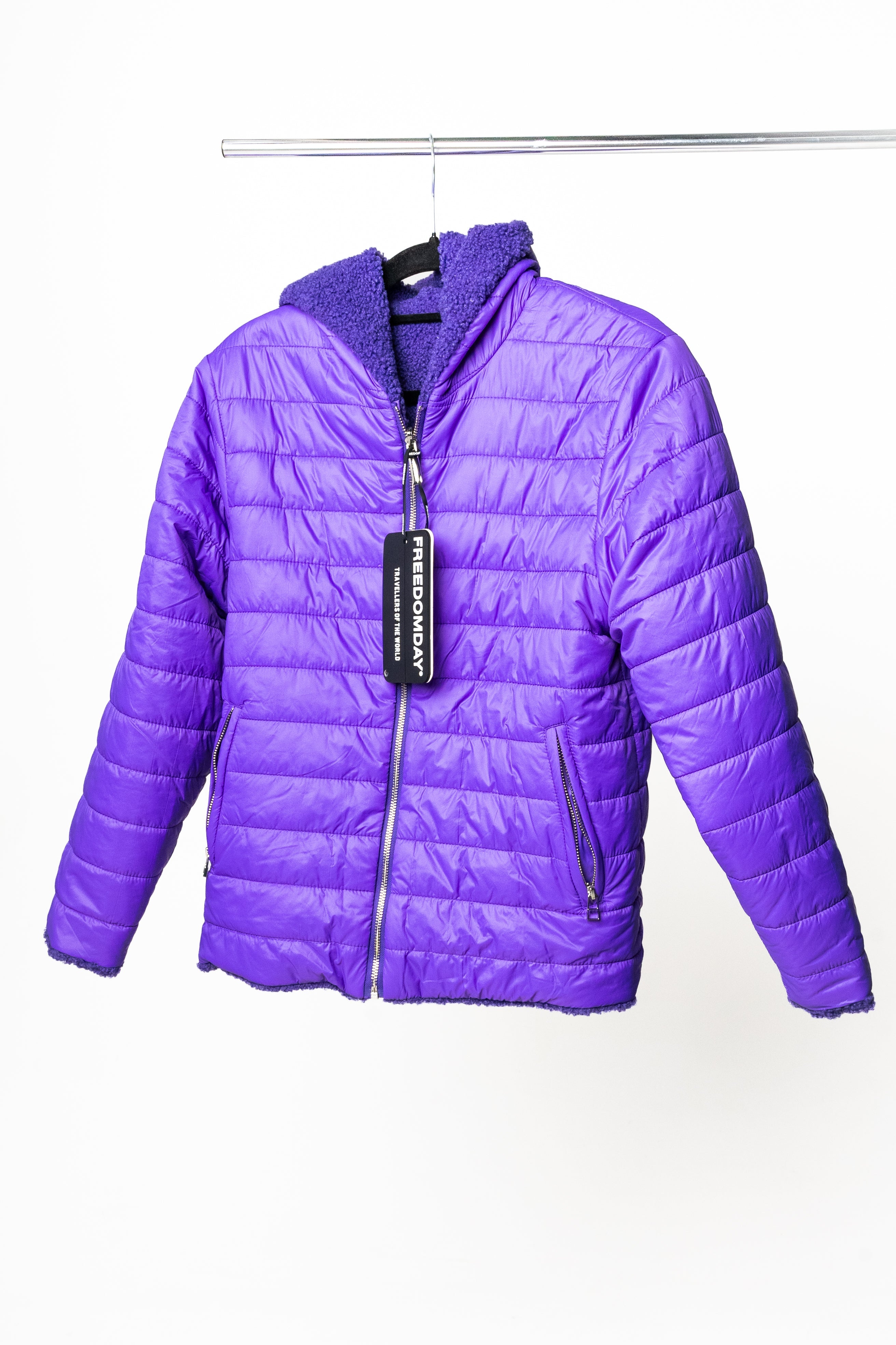 Freedomday - Reversible teddy jacket purple