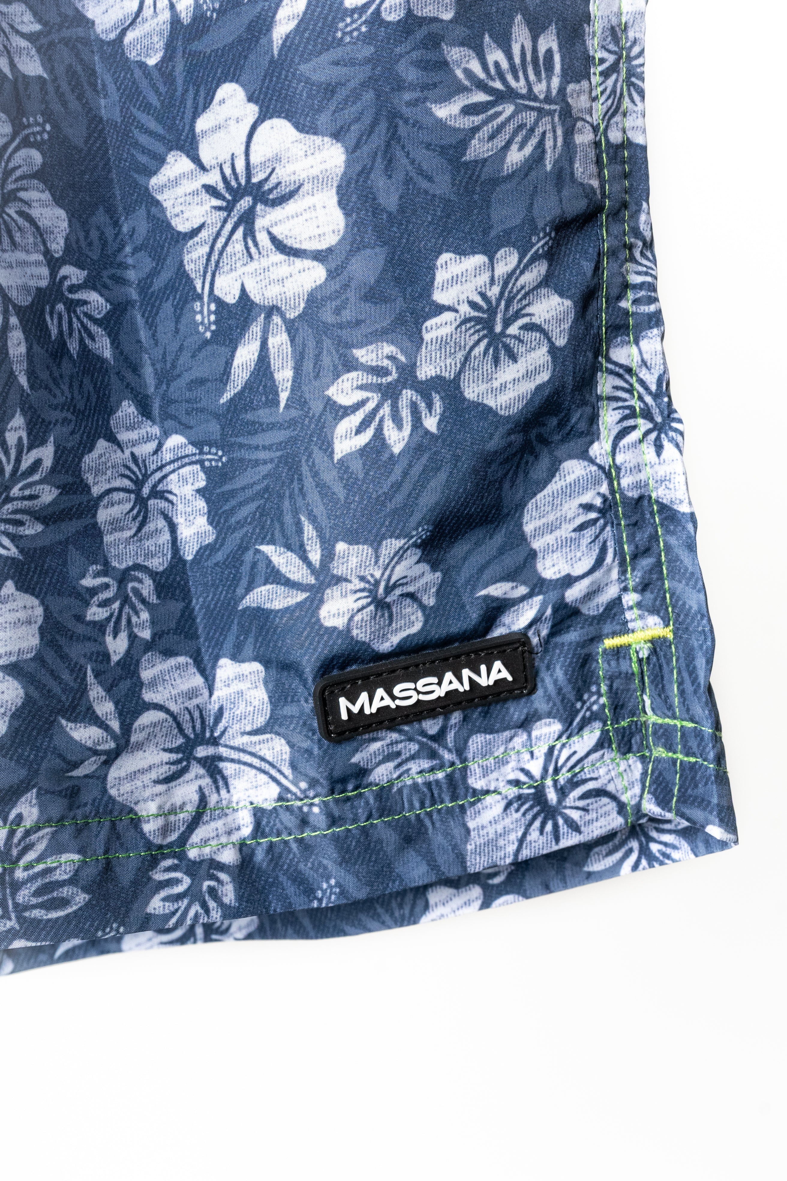 Massana - Man Beachwear blue flower print