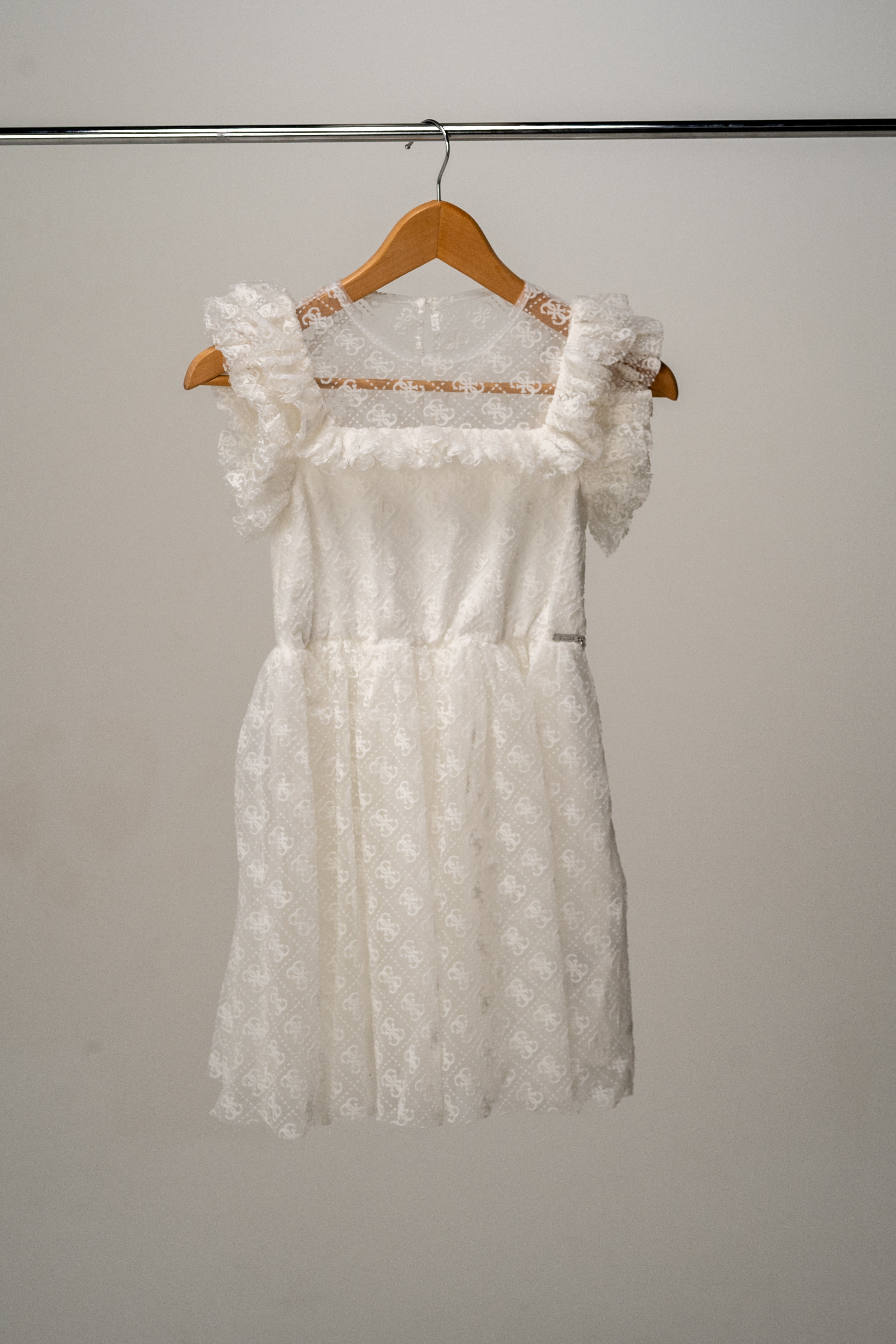 Guess - Girl ceremony dress mesh white