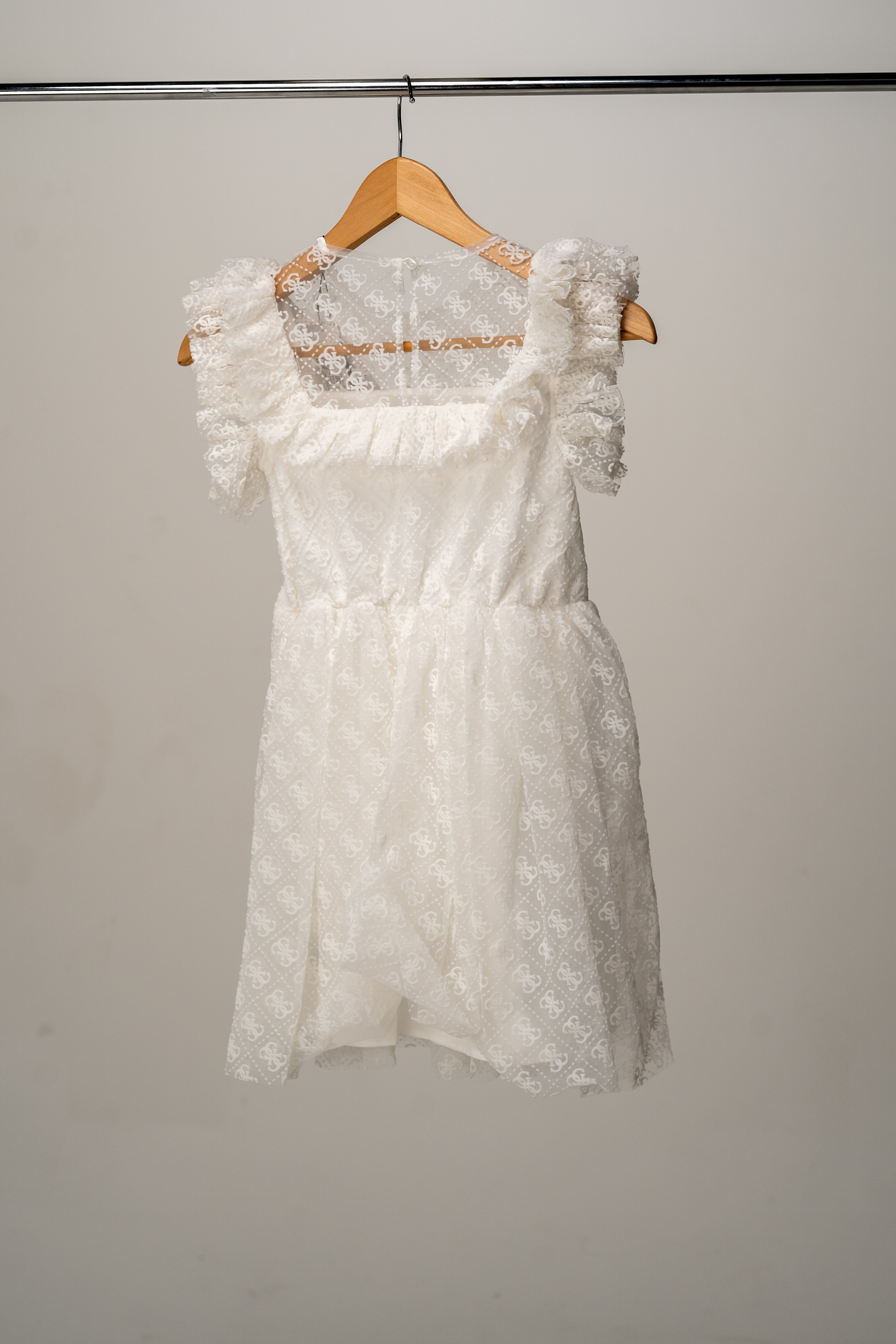 Guess - Girl ceremony dress mesh white