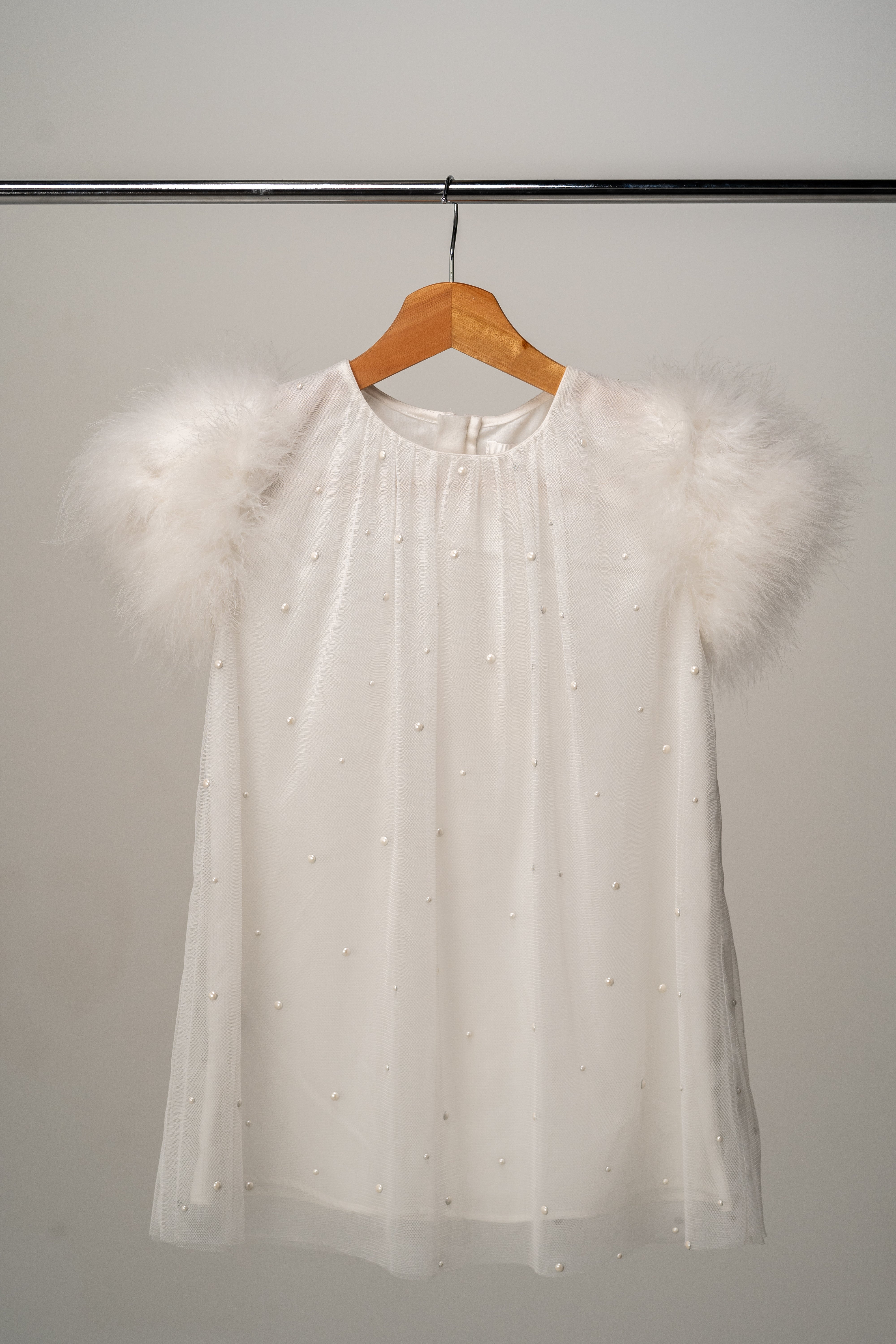 Charabia - ceremonial dress with tule fabric white