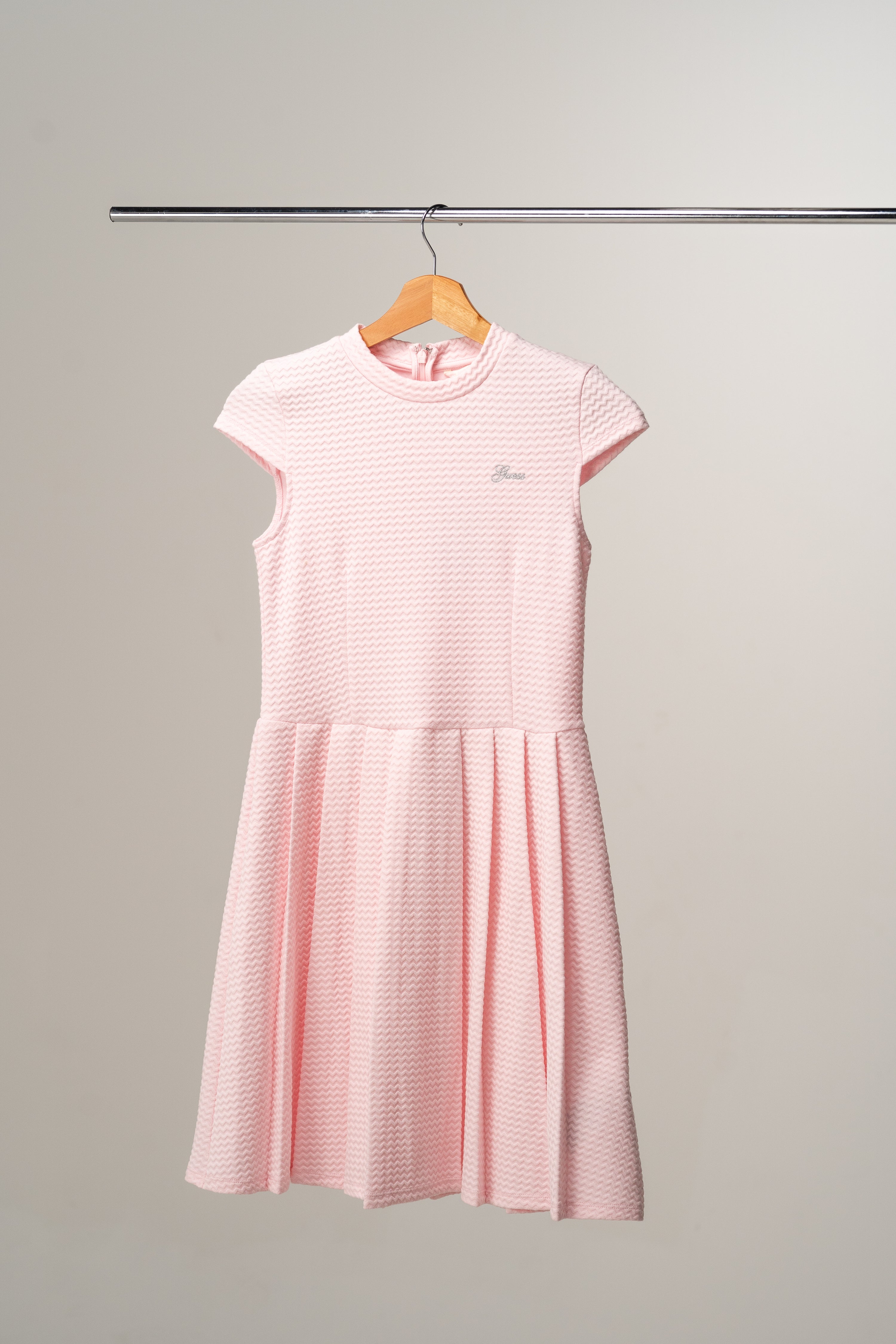 Guess - Girl ceremony dress knit jacquard ballet pink