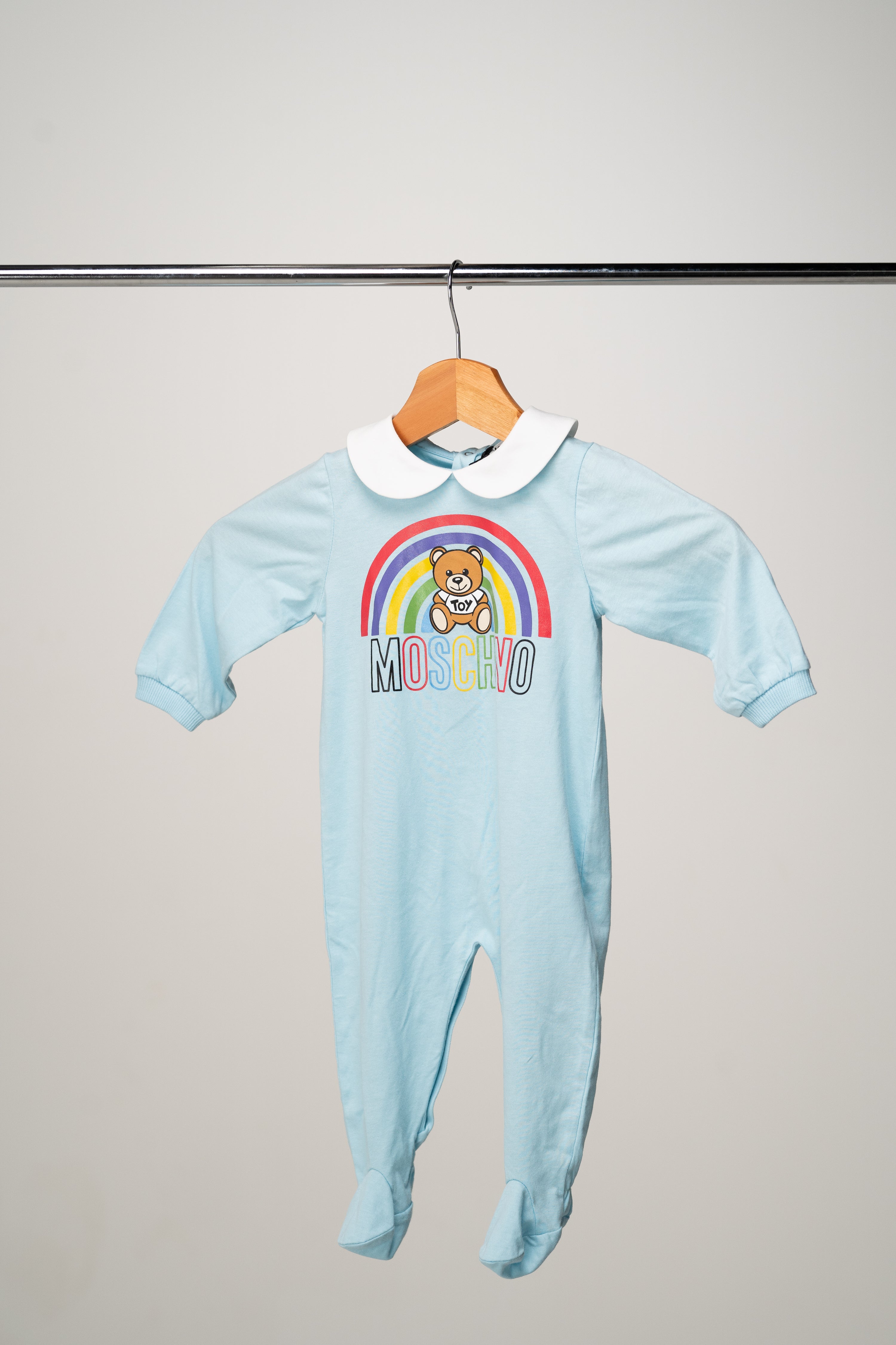 Moschino - Baby bodysuit with giftbox babyblue