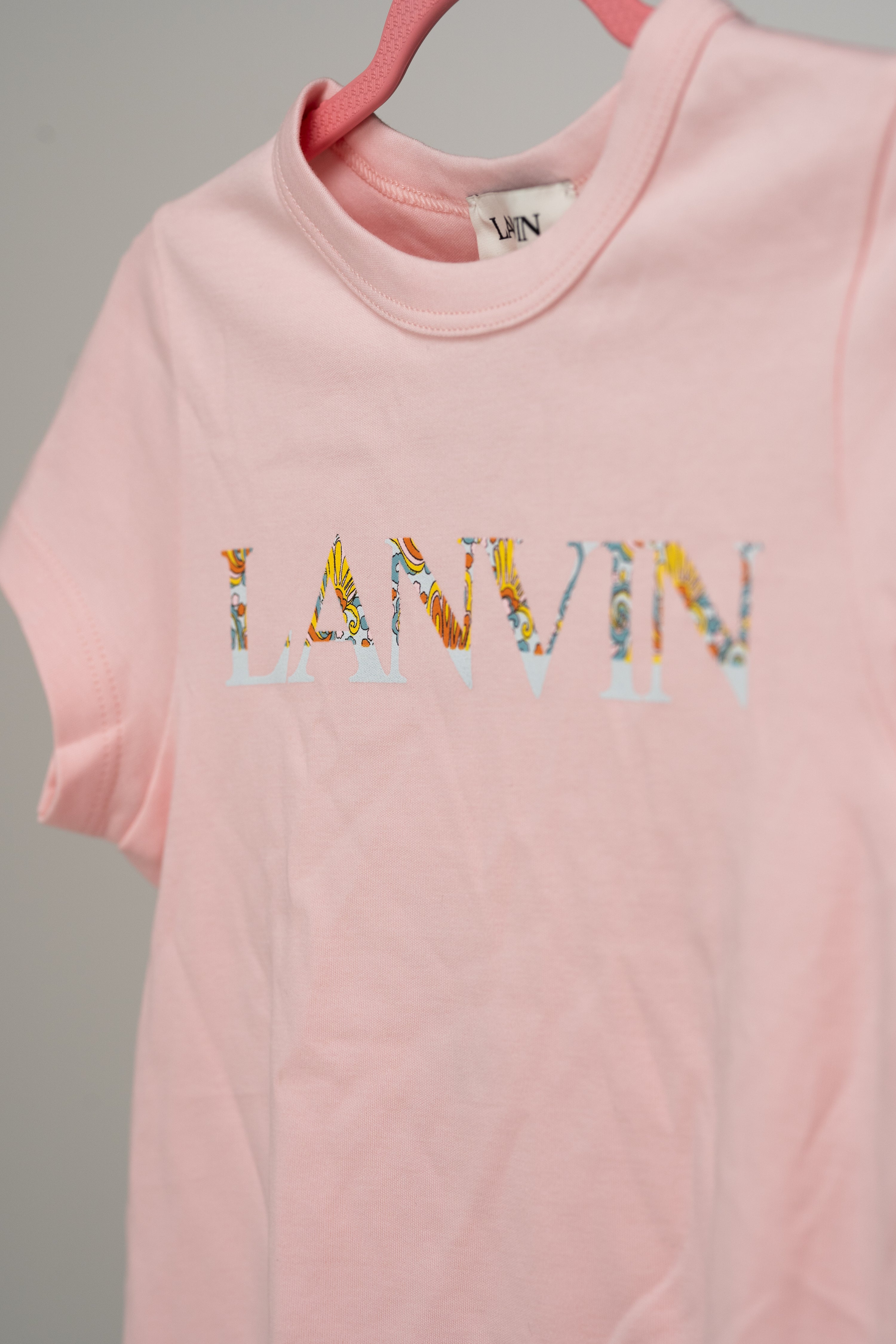 LANVIN - T-shirt logo pink