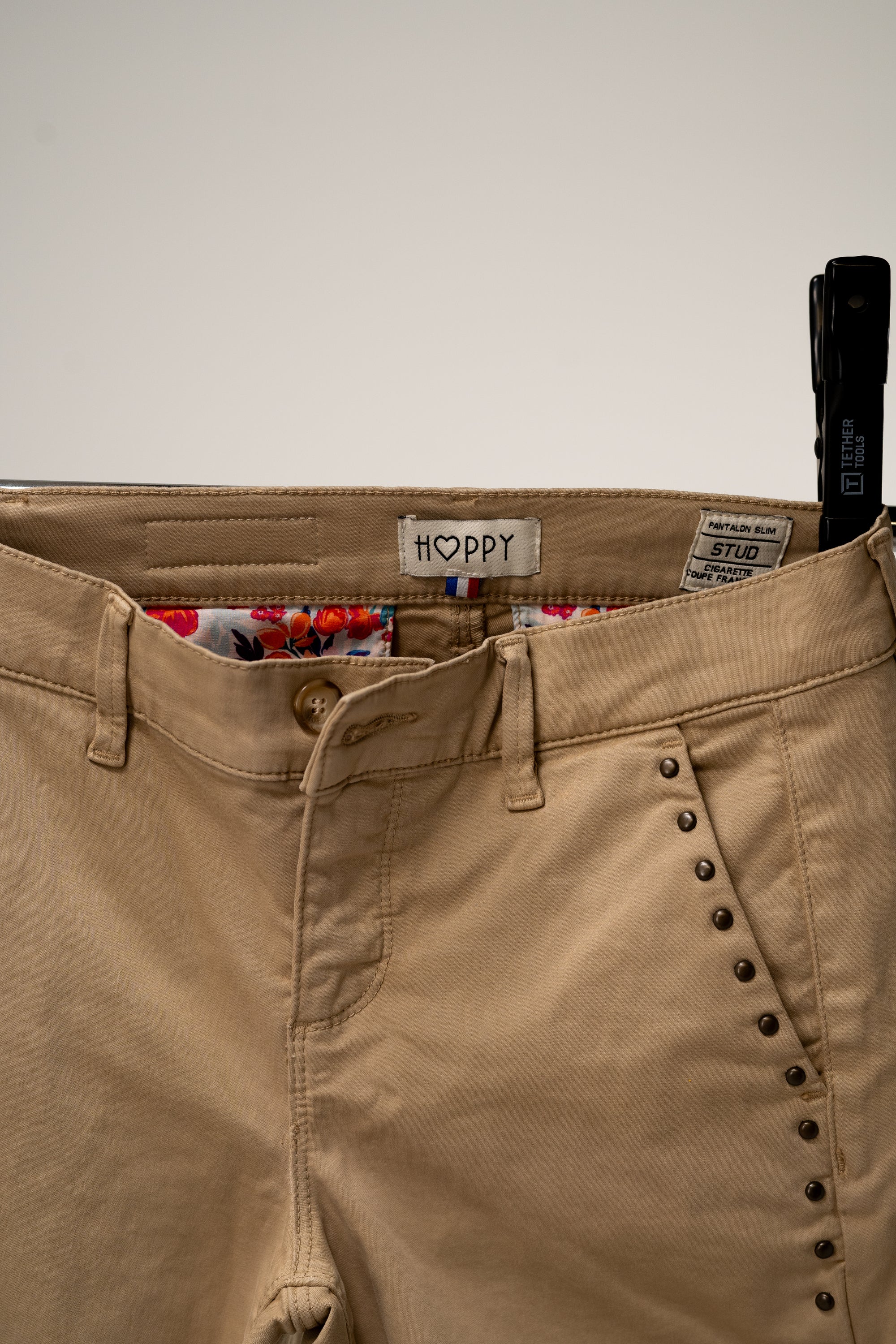 Happy - Stud Pants Beige