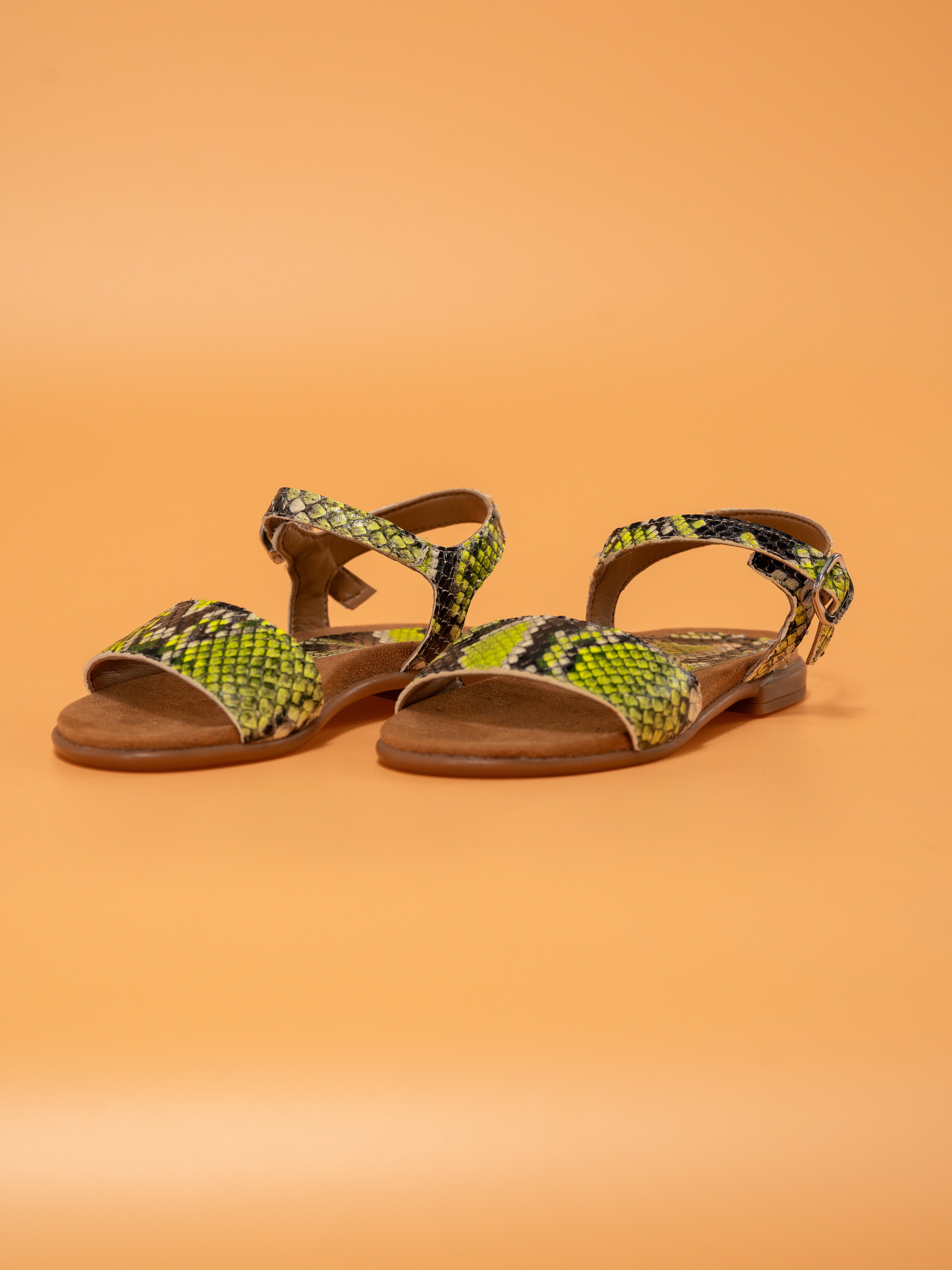 Unisia - Sandals Lirita Python Green