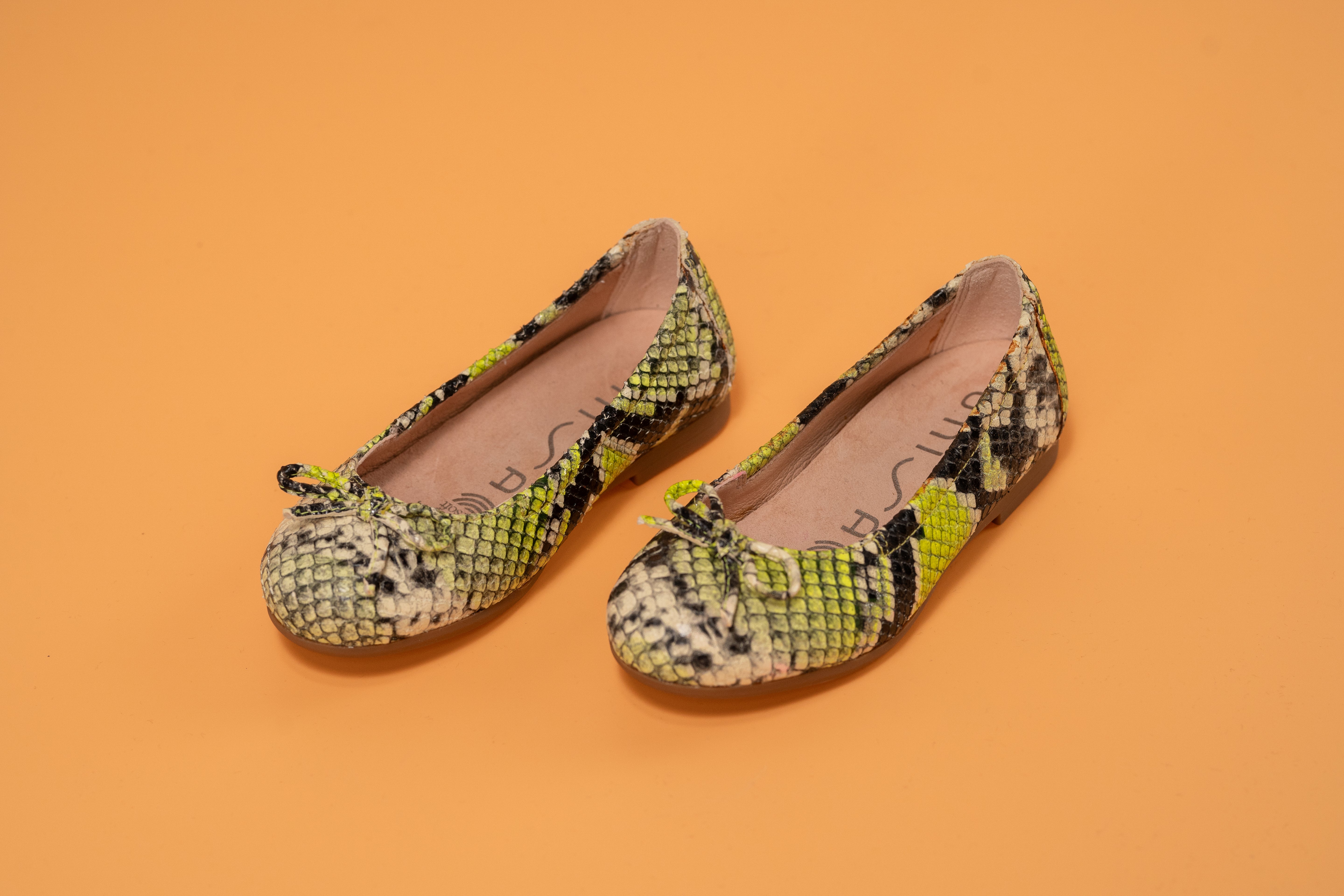 Unisia - CRESY Ballet Flat Python Green