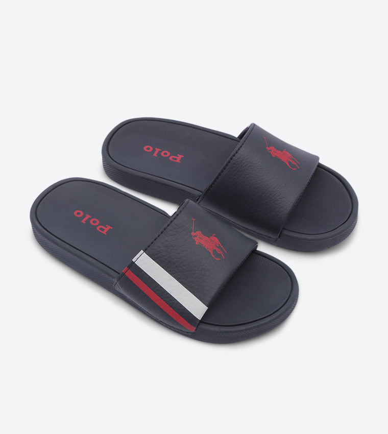 Polo Ralph Lauren - Bensley Ii Round Toe Flat Slides navy